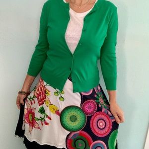 J.Crew Classic Green Cardigan Sweater New Without Tags Size Small